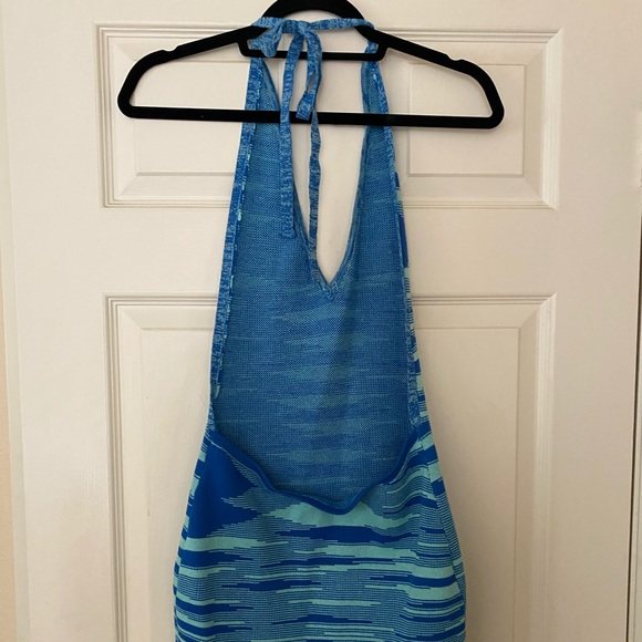 Blue Halter Mini Dress - Picture 4 of 5
